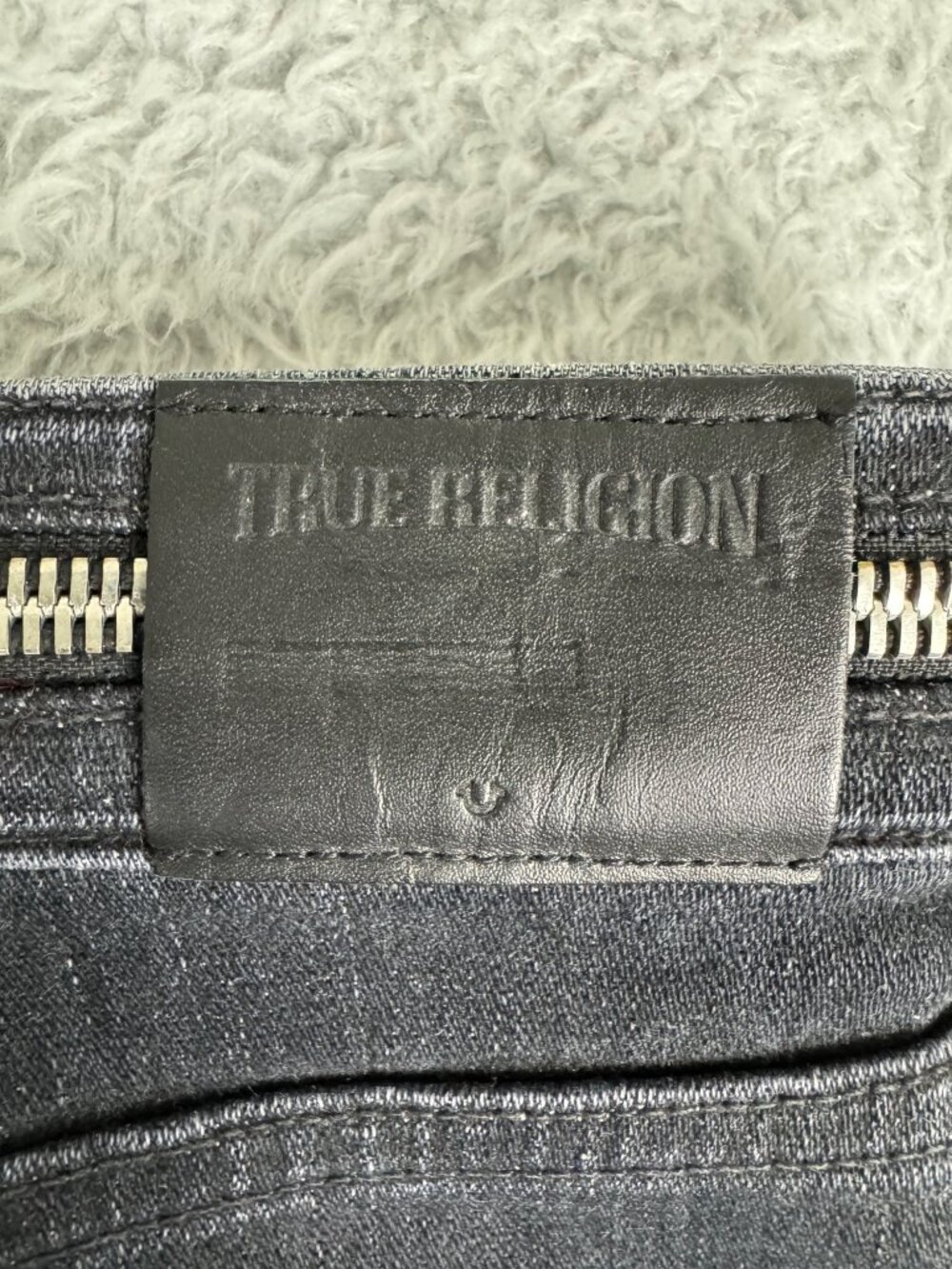 Joan Smalls X True Religion Womens 27 Mid-Rise Black Denim‎ Skirt Zipper Retro - Picture 5 of 12